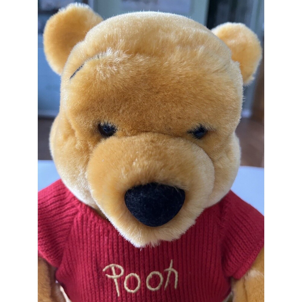 Disney Winnie the Pooh Pooh Bear Stuffed Animal Plush Red Sweater 11" - Picture 2 of 6